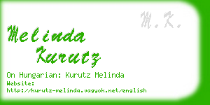 melinda kurutz business card